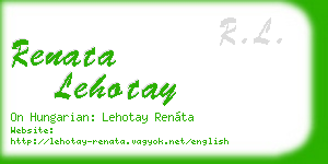 renata lehotay business card