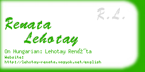 renata lehotay business card